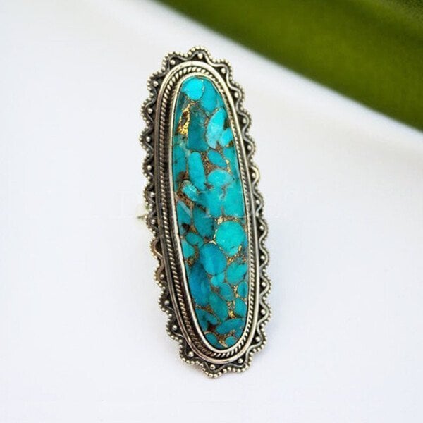 Vintage Boho Turquoise Ring 💍
