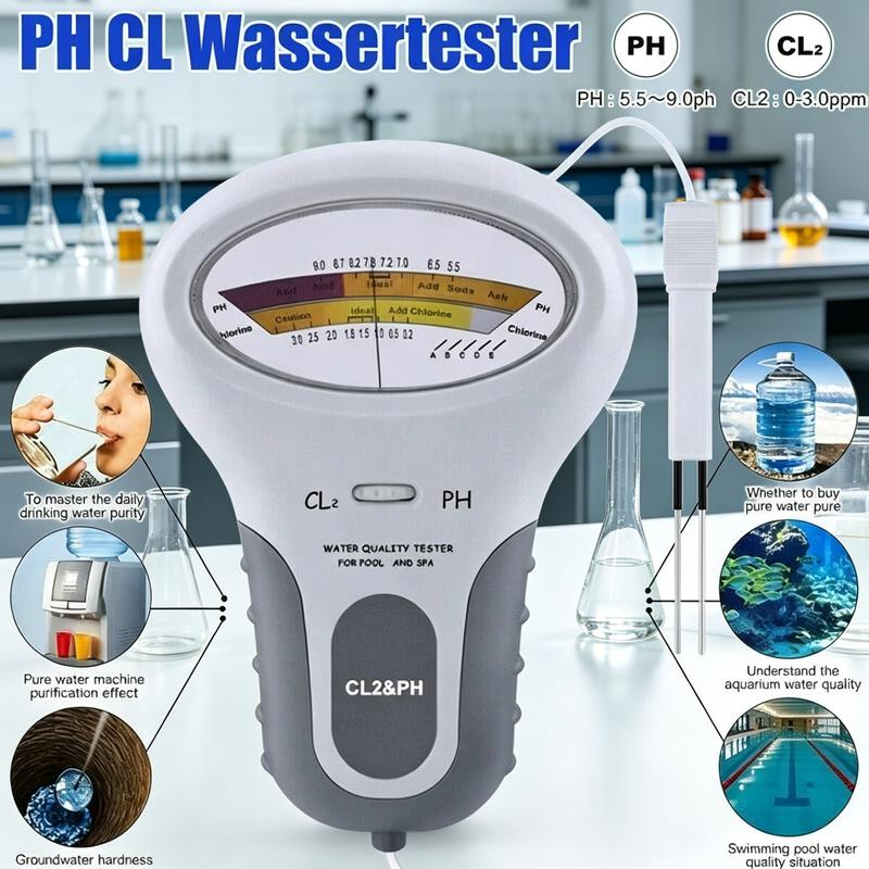 🔬💧 pH & Cl2 Chlorine Tester – 50% OFF! Precise Measurement of pH & Chlorine in Pool – Simple, Fast, Reliable. 🔥🏊