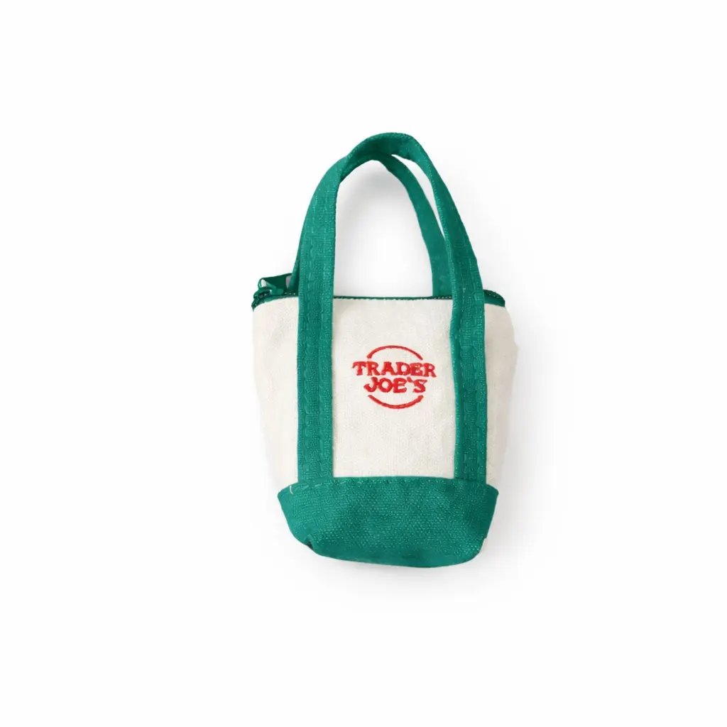 🛍️Trader Joe's Style Foldable Reusable Grocery Bag – 2-in-1 Tote with Mini Canvas Pouch (🔥Set of 3)
