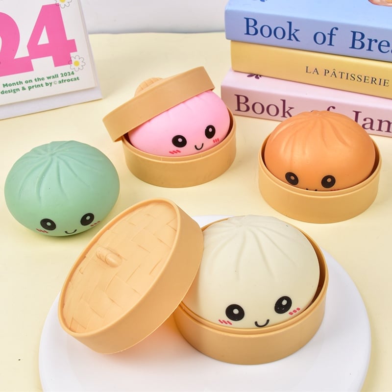 🔥Last Day 50% OFF🎁Glitter Dumpling Squishy Steamer Blind Box Surprise Squeeze Fun🐣