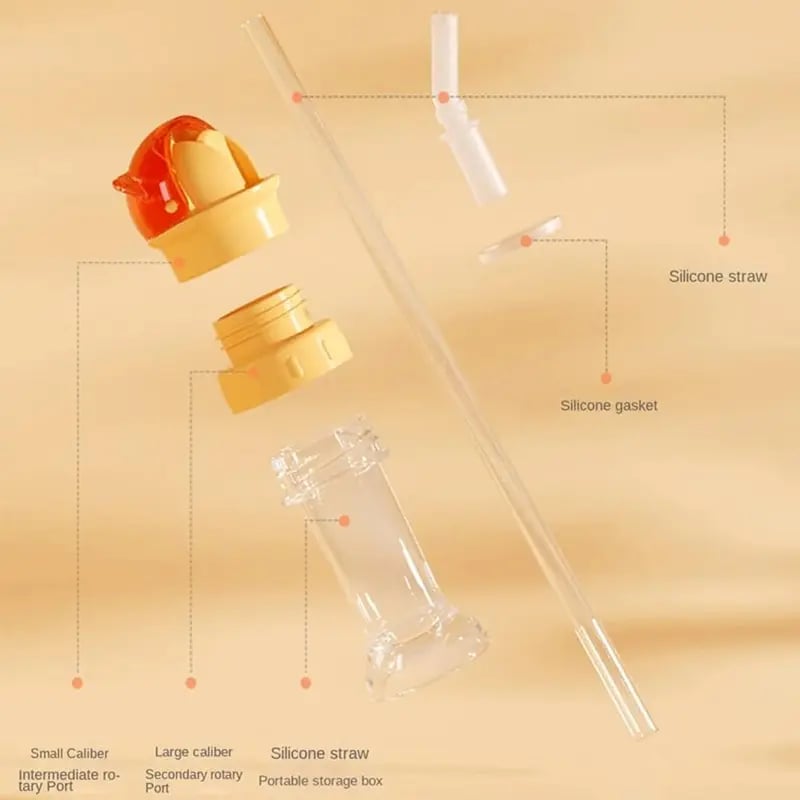 Water Bottle Spout Conversion Cap with Straw | Universal Fit for Juice & Water Bottles | Spill-Proof Flip Top Cover for Toddlers & Children