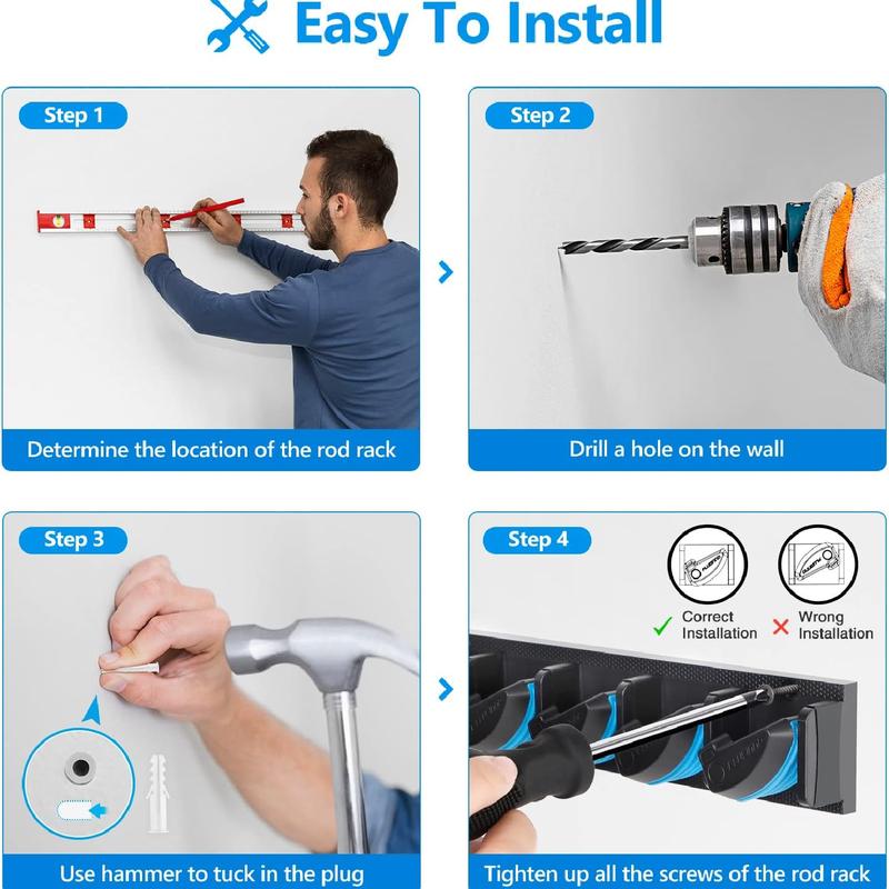 🔥LAST DAY 49% OFF - Wall Mounted Fishing Rod Rack