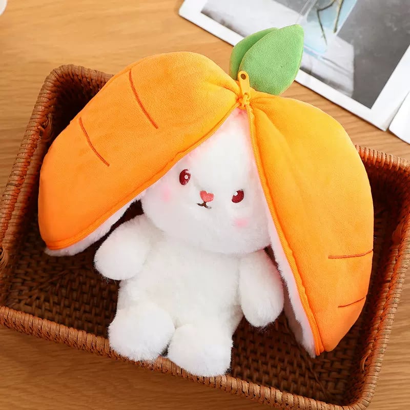 Statisticsm Strawberry Bunny Transformed into Little Rabbit Fruit Doll Plush Toy