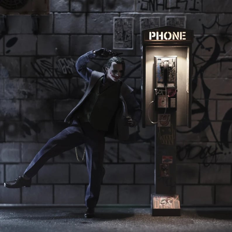 🔥Last Day 49% OFF - 🌟 1:12 Handcrafted Phone Booth – LED Lights & Removable Handset