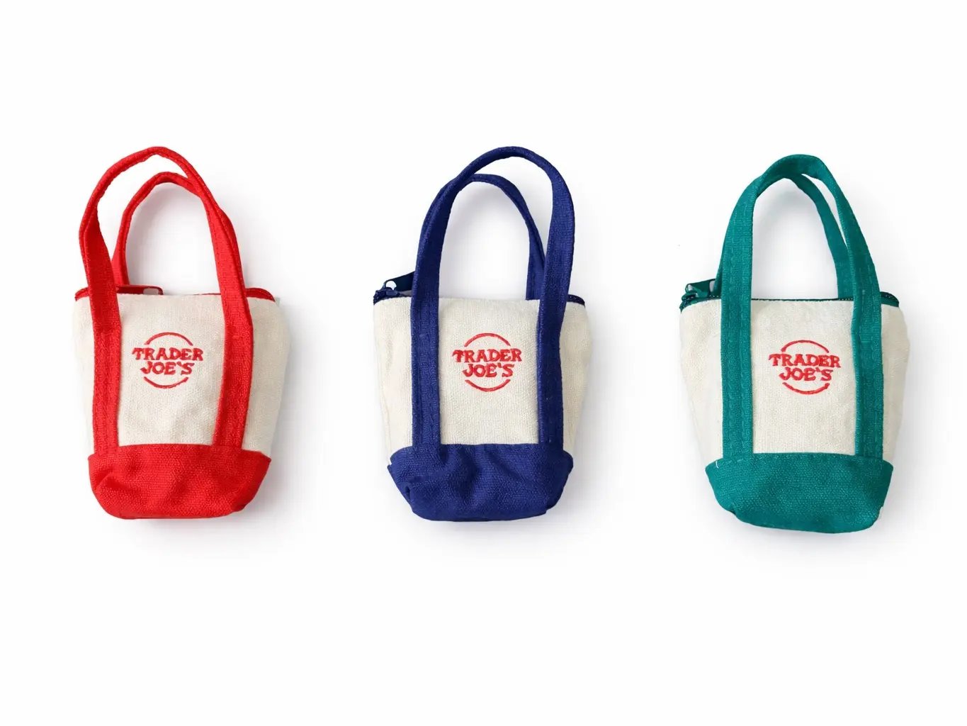 🛍️Trader Joe's Style Foldable Reusable Grocery Bag – 2-in-1 Tote with Mini Canvas Pouch (🔥Set of 3)