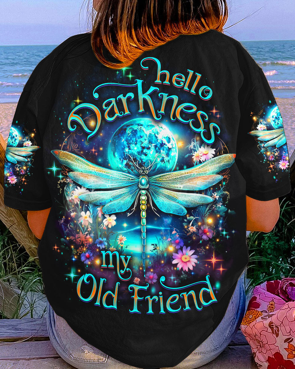 HELLO DARKNESS MY OLD FRIEND DRAGONFLY ALL OVER PRINT - YHDU2807232