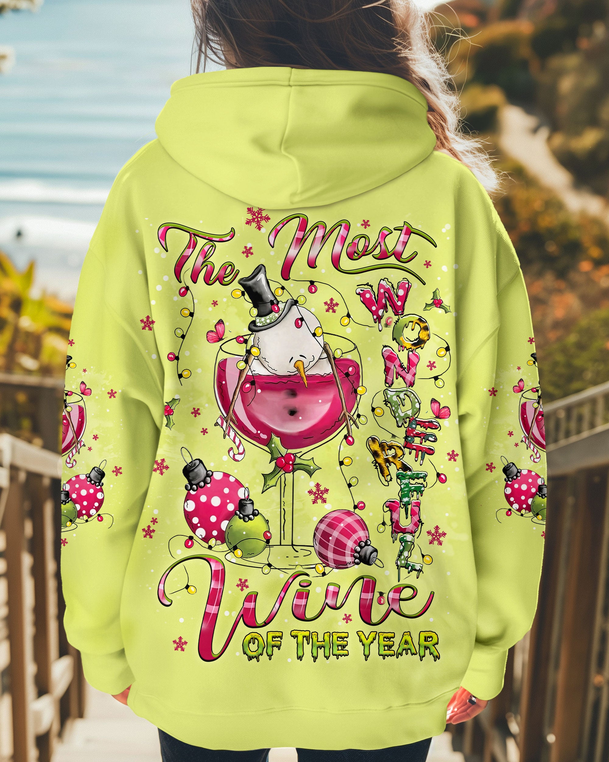 THE MOST WONDERFUL WINE OF THE YEAR CHRISTMAS ALL OVER PRINT - YHLT0611241