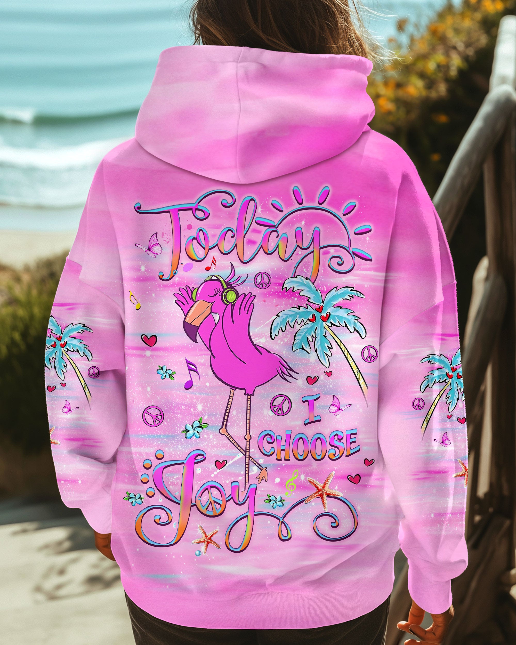 TODAY I CHOOSE JOY FLAMINGO ALL OVER PRINT - YHLT2709241