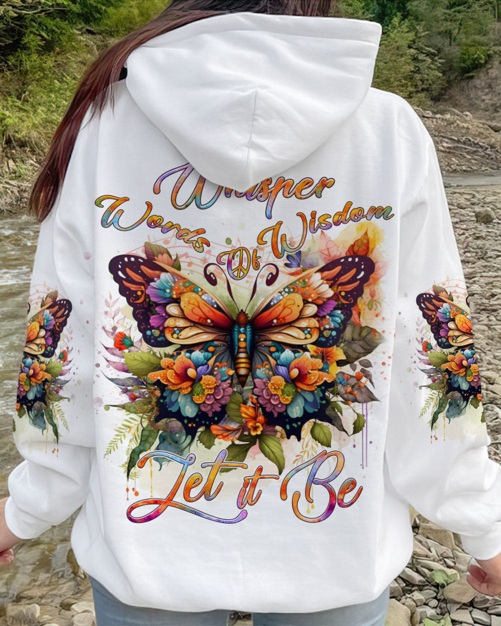 WHISPER WORDS OF WISDOM BUTTERFLY ALL OVER PRINT - YHDU2504233