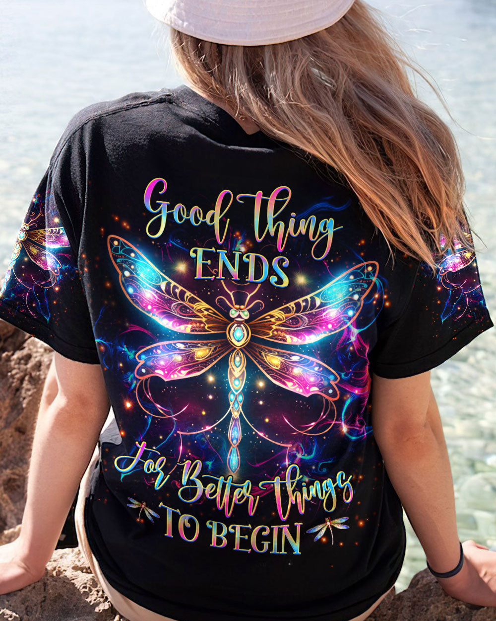 GOOD THING ENDS FOR BETTER THINGS TO BEGIN ALL OVER PRINT - YHHG0407232