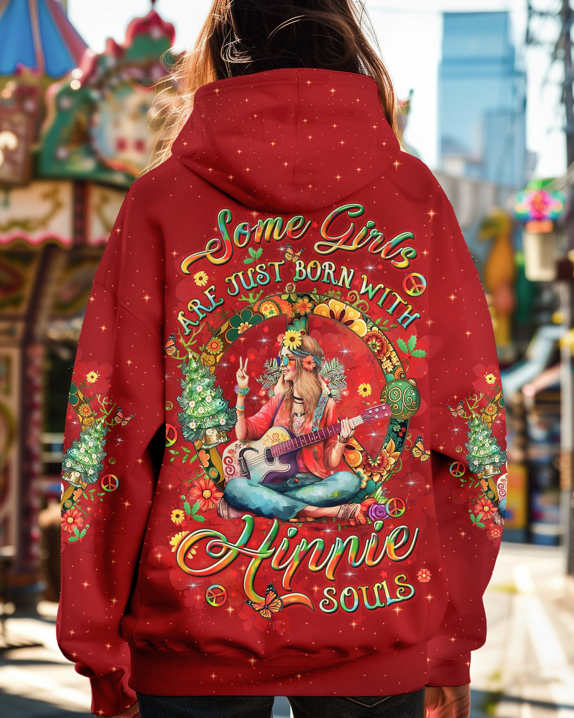 SOME GIRLS ARE JUST BORN WITH HIPPIE SOULS CHRISTMAS ALL OVER PRINT - YHLT0310243