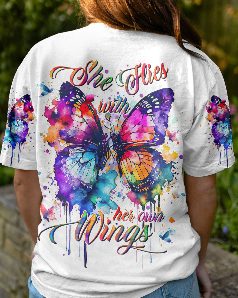 SHE FLIES WITH HER WINGS ALL OVER PRINT - YHHG0906232