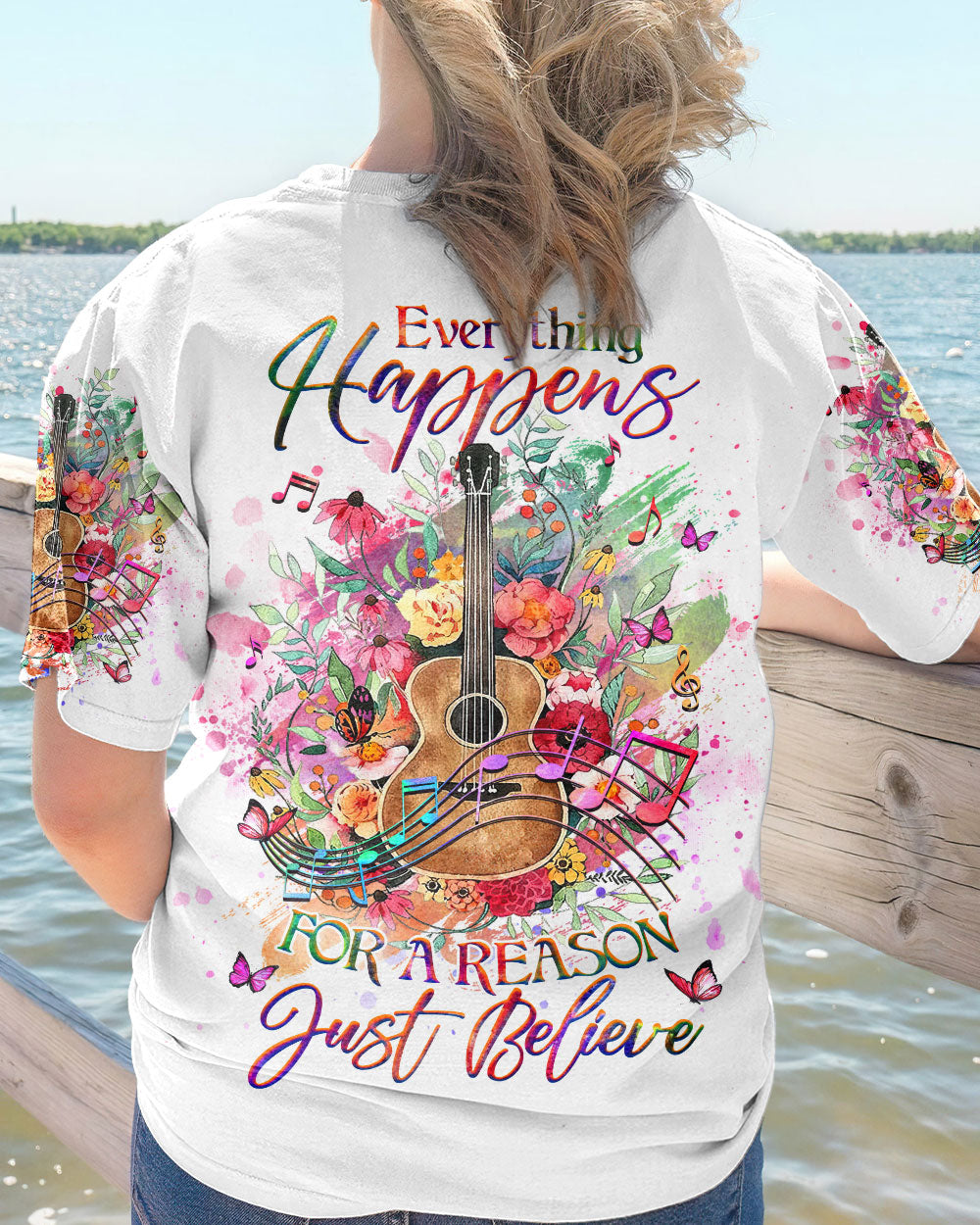 JUST BELIEVE GUITAR ALL OVER PRINT - YHHG2106232