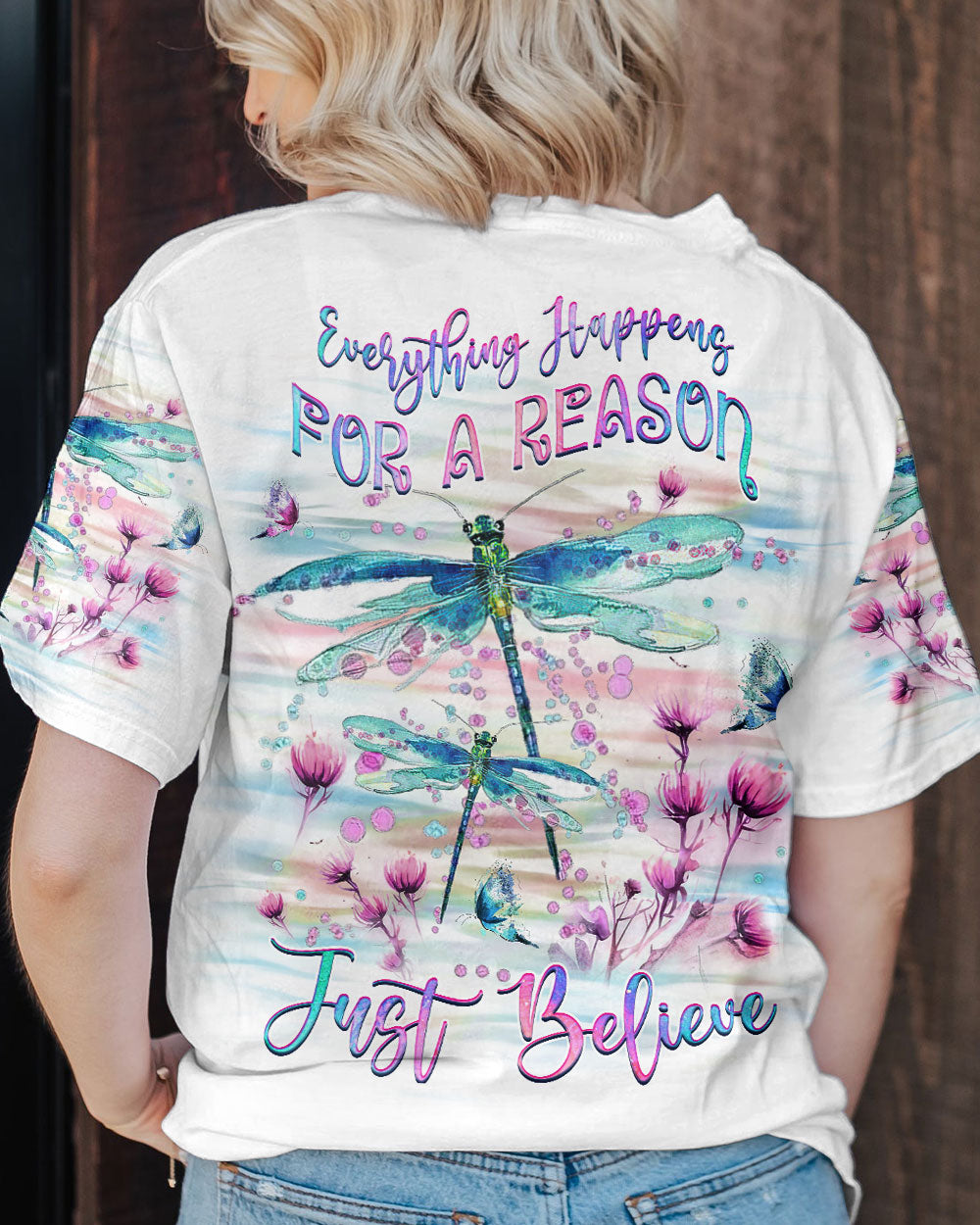 JUST BELIEVE DRAGONFLY ALL OVER PRINT - YHHG1808234