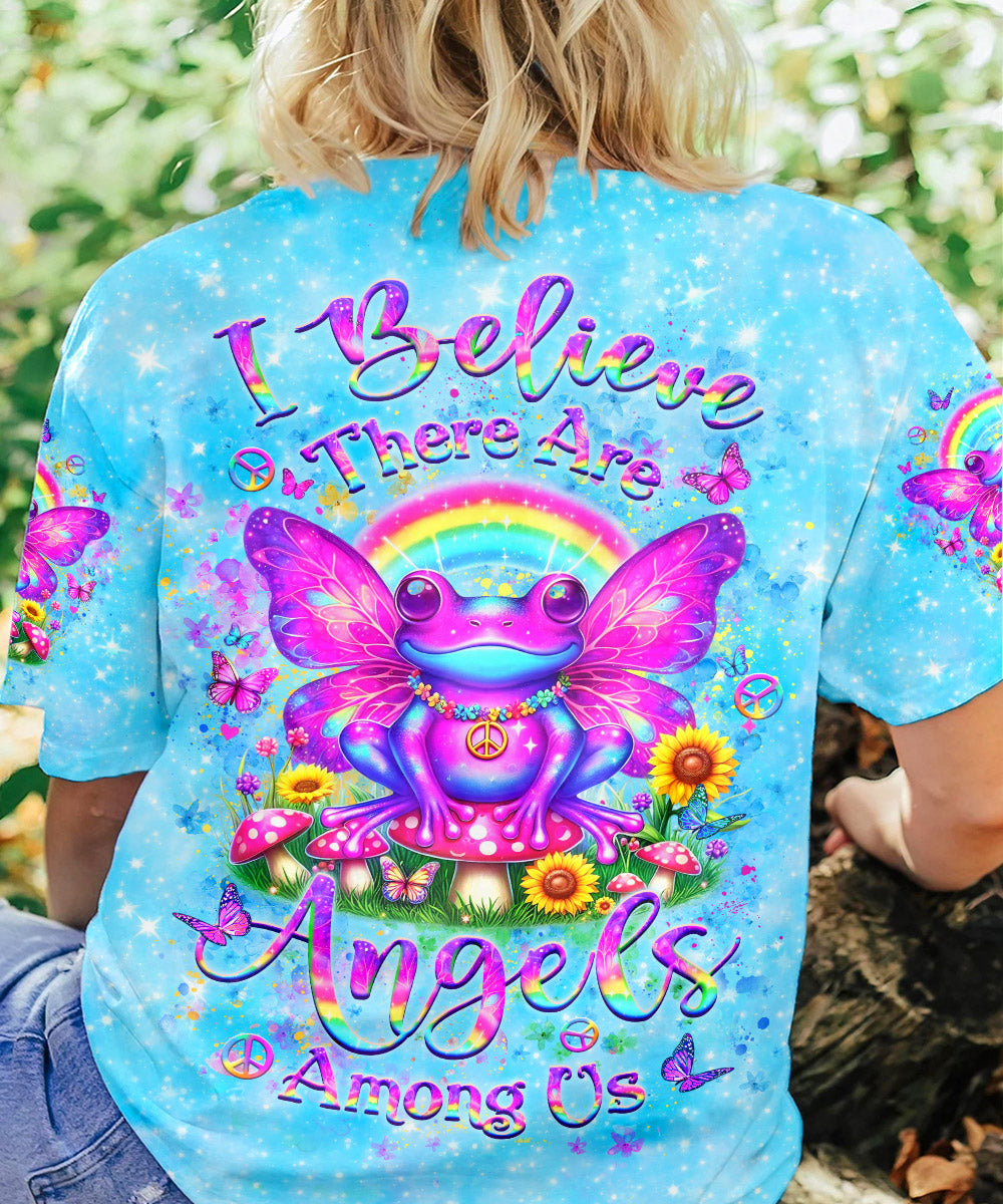 I BELIEVE THERE ARE ANGELS AMONG US FROGS ALL OVER PRINT - YHLT1605242