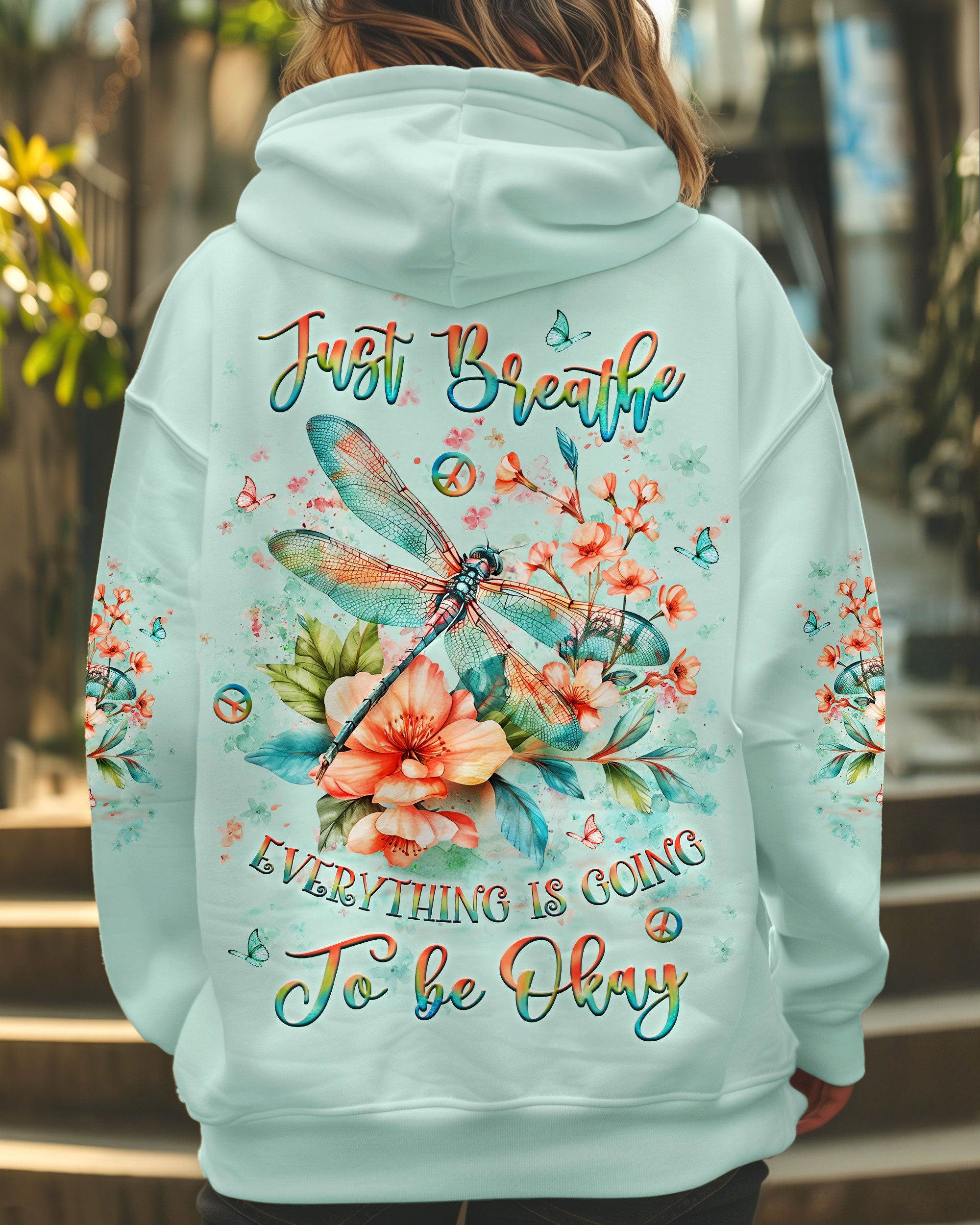 JUST BREATHE DRAGONFLY ALL OVER PRINT - YHLT0511241