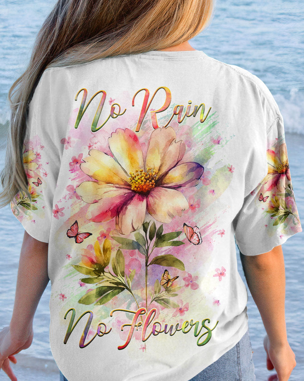 NO RAIN NO FLOWERS ALL OVER PRINT - YHHG1807231