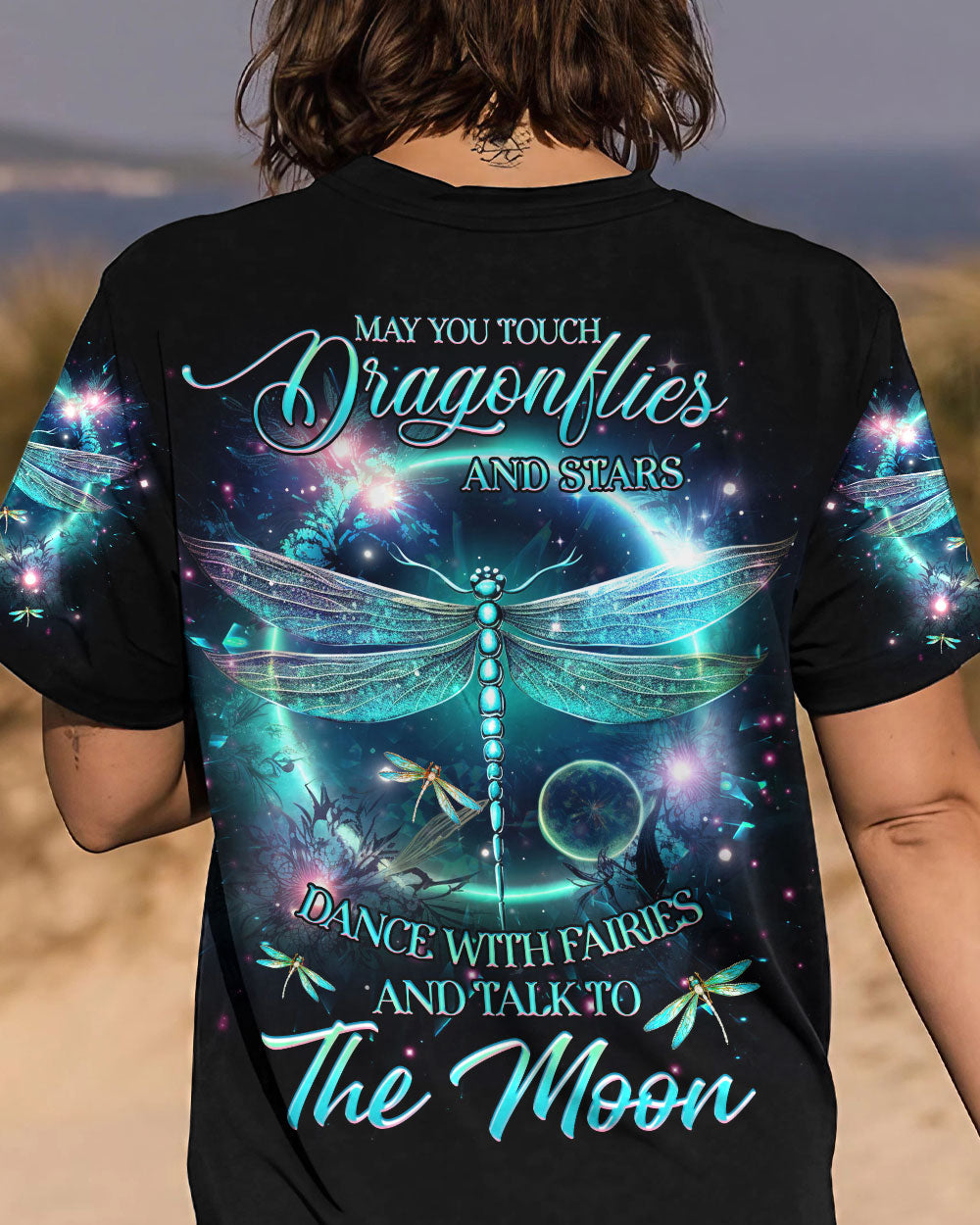 MAY YOU TOUCH DRAGONFLIES AND STARS ALL OVER PRINT - YHHG0707231