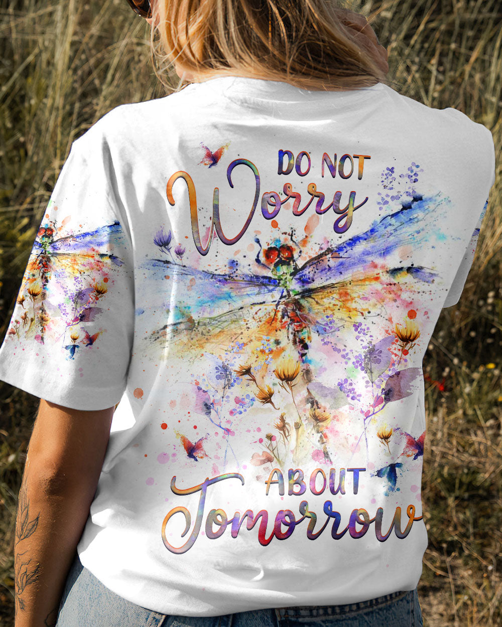 DO NOT WORRY ABOUT TOMORROW ALL OVER PRINT - YHHG1707231