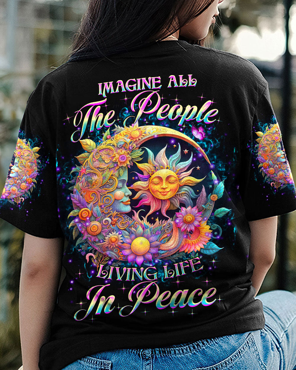 IMAGINE ALL THE PEOPLE LIVING LIFE IN PEACE ALL OVER PRINT - YHHG0706231
