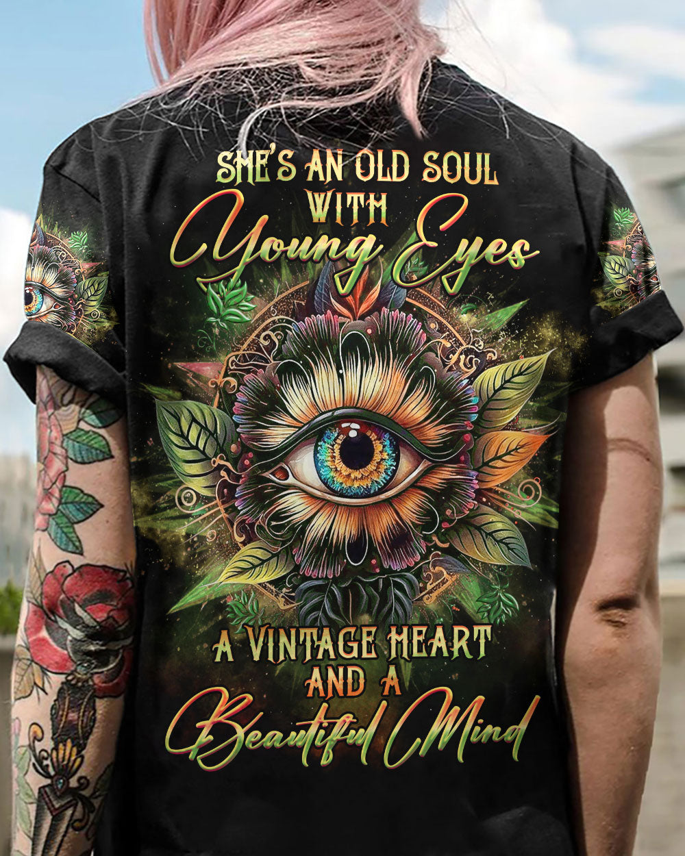 SHE'S AN OLD SOUL WITH YOUNG EYES ALL OVER PRINT - YHHG0106232