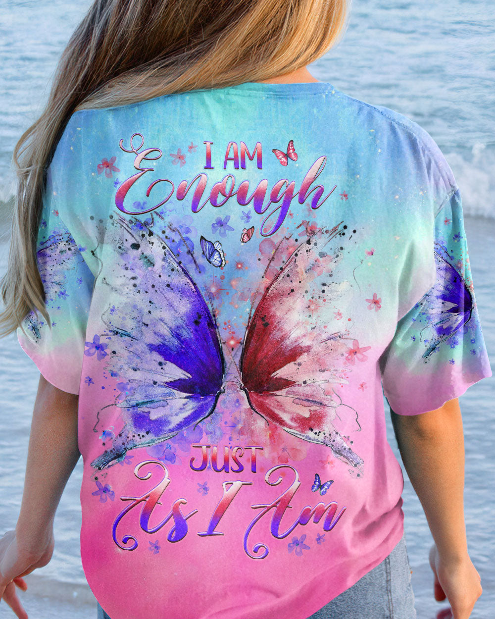 I AM ENOUGH BUTTERLY ALL OVER PRINT - YHHG0408233