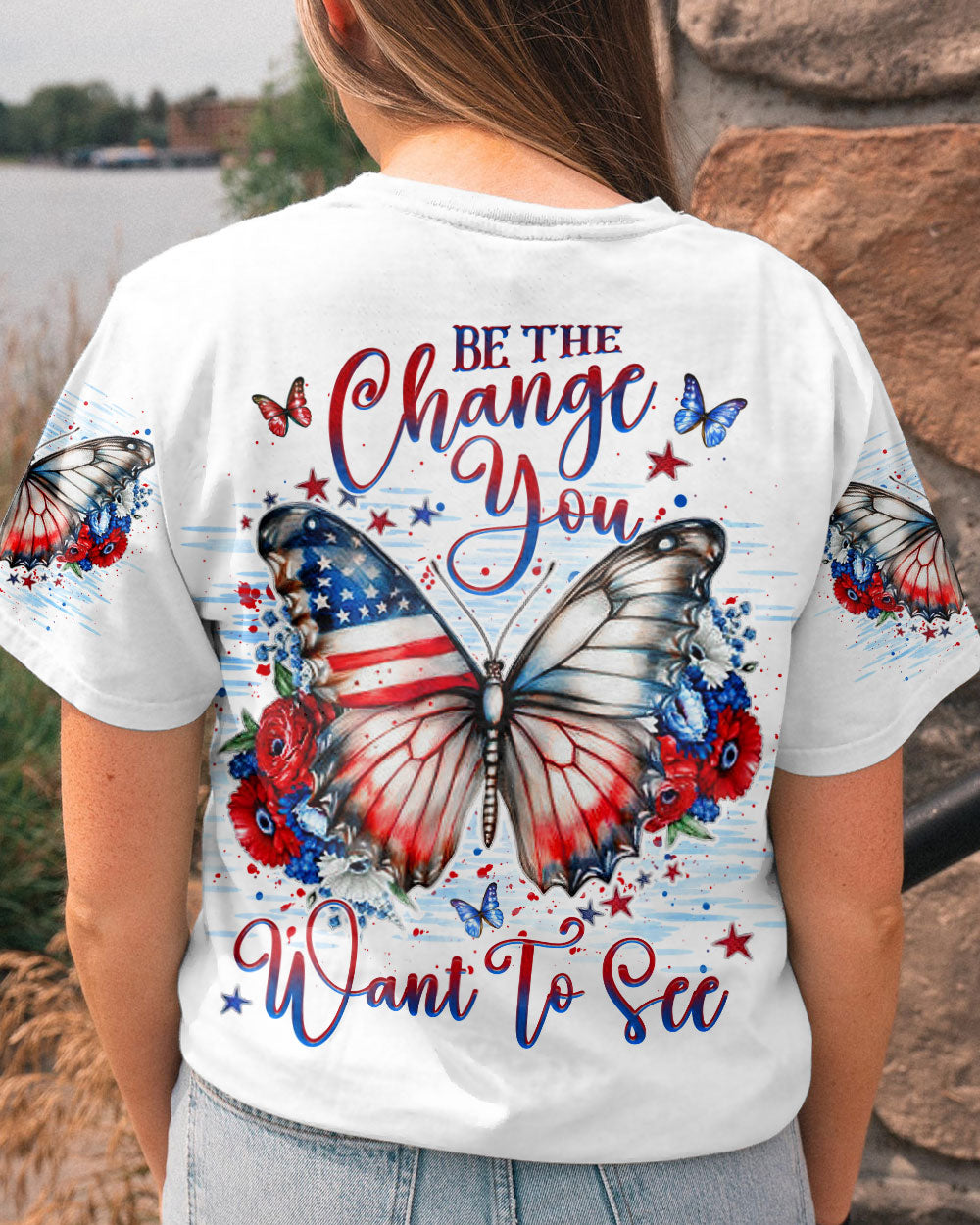 BE THE CHANGE YOU WANT TO SEE BUTTERFLY ALL OVER PRINT - YHHG2107231