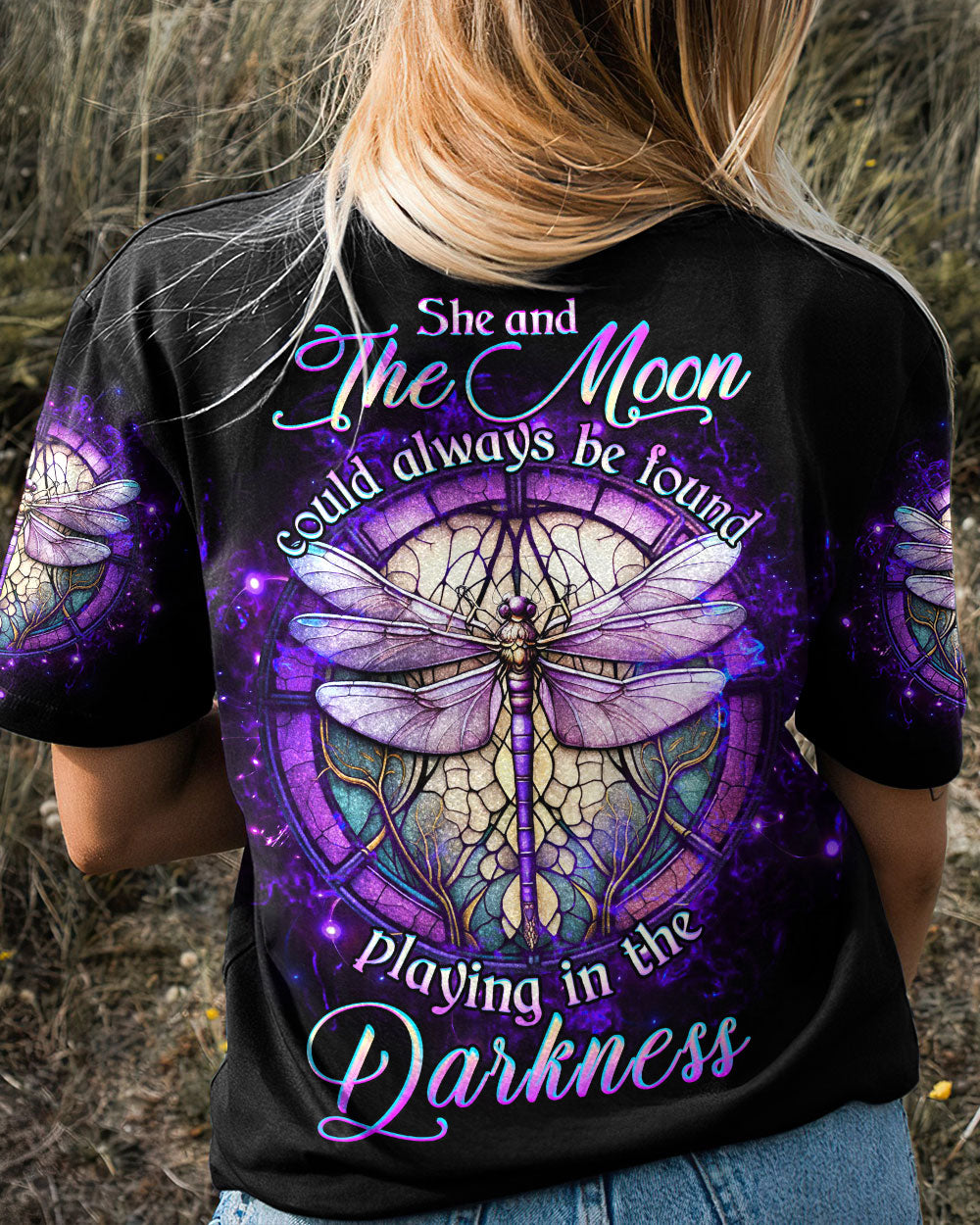 SHE AND THE MOON DRAGONFLY ALL OVER PRINT - YHHG0506232