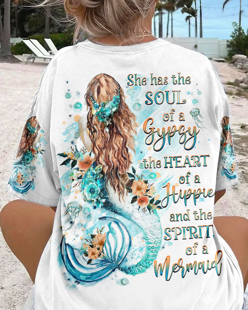 SHE HAS THE SOUL OF A GYPSY AND MERMAID ALL OVER PRINT - YHHG0507231
