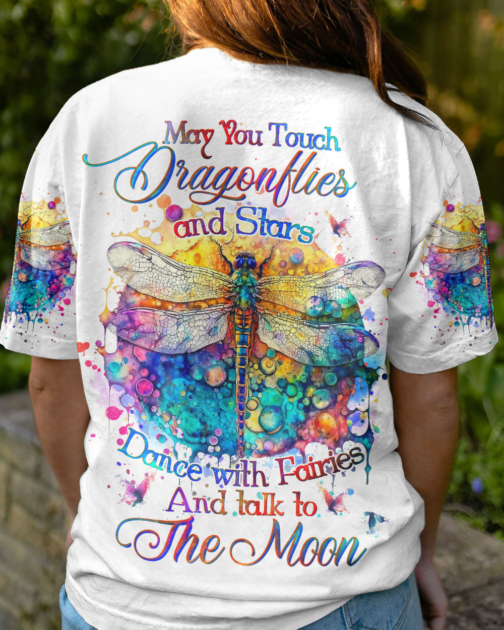 MAY YOU TOUCH DRAGONFLIES AND STARS ALL OVER PRINT - YHHG1406232