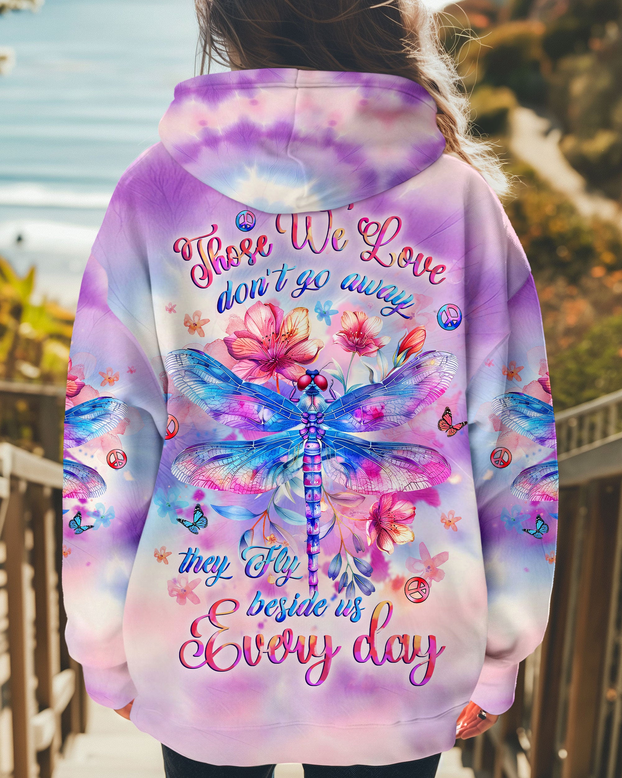 THOSE WE LOVE DON'T GO AWAY DRAGONFLY ALL OVER PRINT - YHLT2310242
