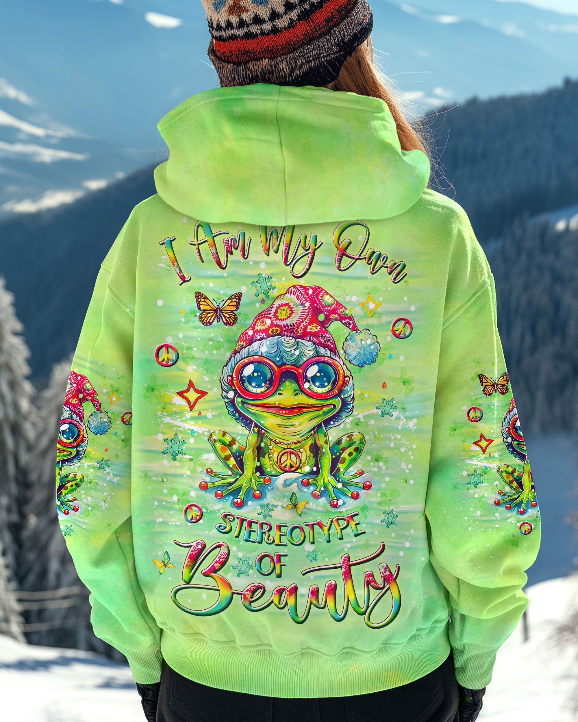 I AM MY OWN STEREOTYPE OF BEAUTY CHRISTMAS FROG ALL OVER PRINT - YHLT0810243