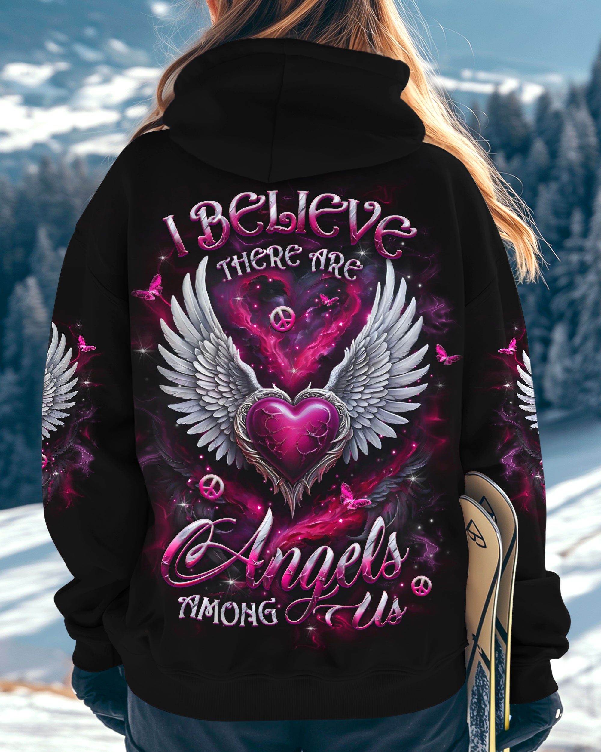 I BELIEVE THERE ARE ANGELS AMONG US WINGS ALL OVER PRINT - YHLT0603251