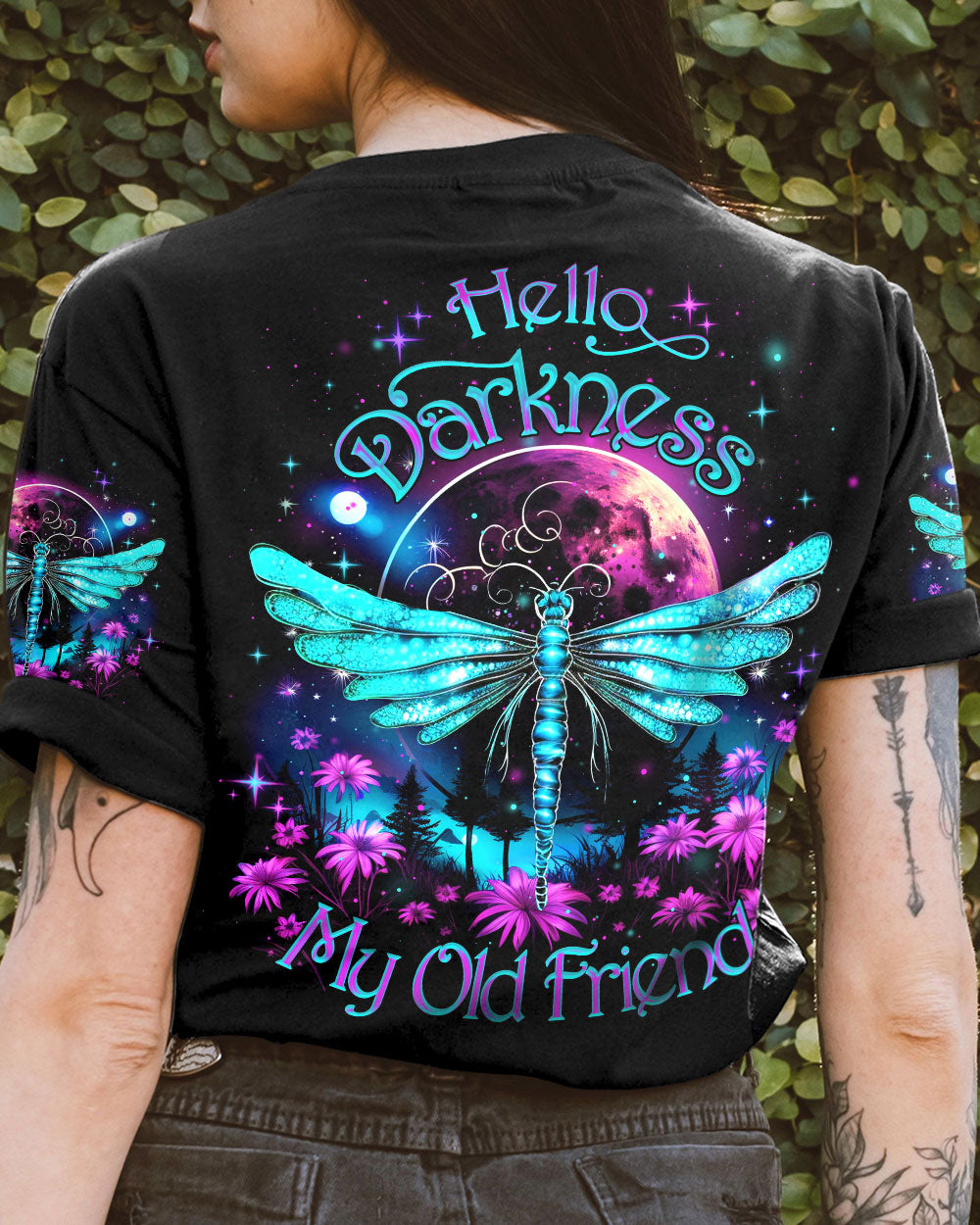 HELLO DARKNESS MY OLD FRIEND DRAGONFLY ALL OVER PRINT - YHDU1207231