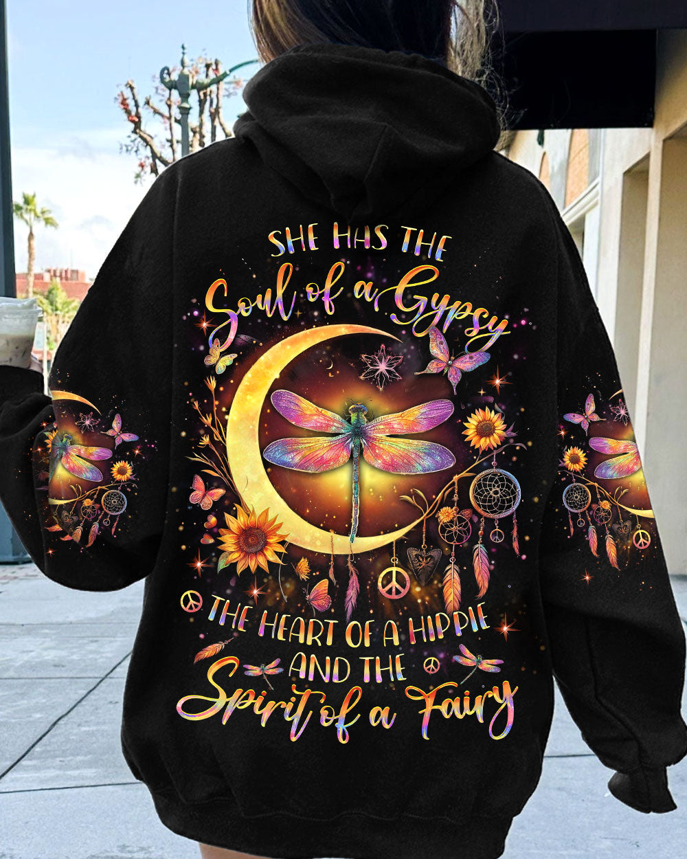 SPIRIT OF A FAIRY DRAGONFLY CRESCENT MOON ALL OVER PRINT - YHDU2311232