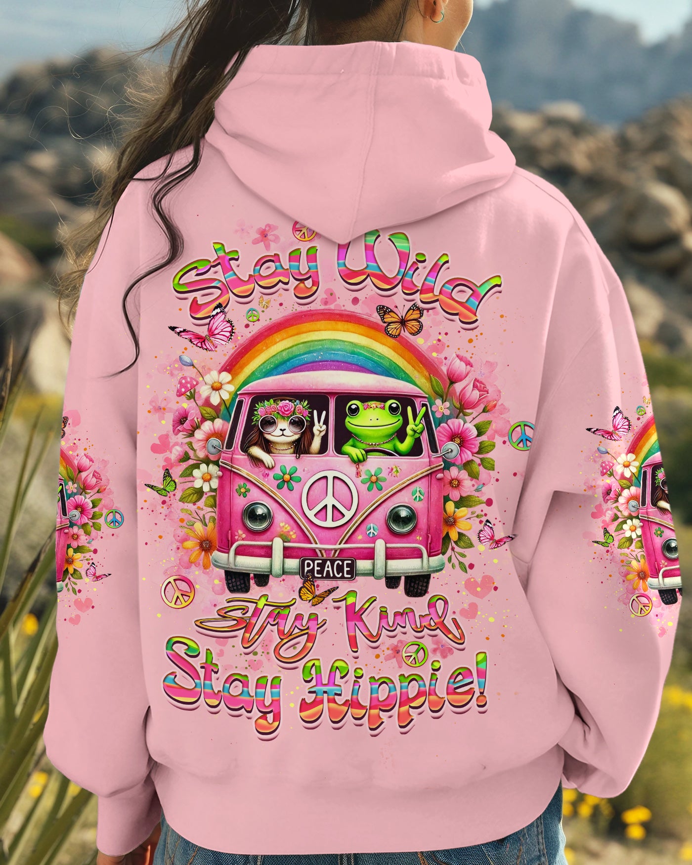 STAY WILD, STAY KIND, STAY HIPPIE ALL OVER PRINT - YHLT2502252
