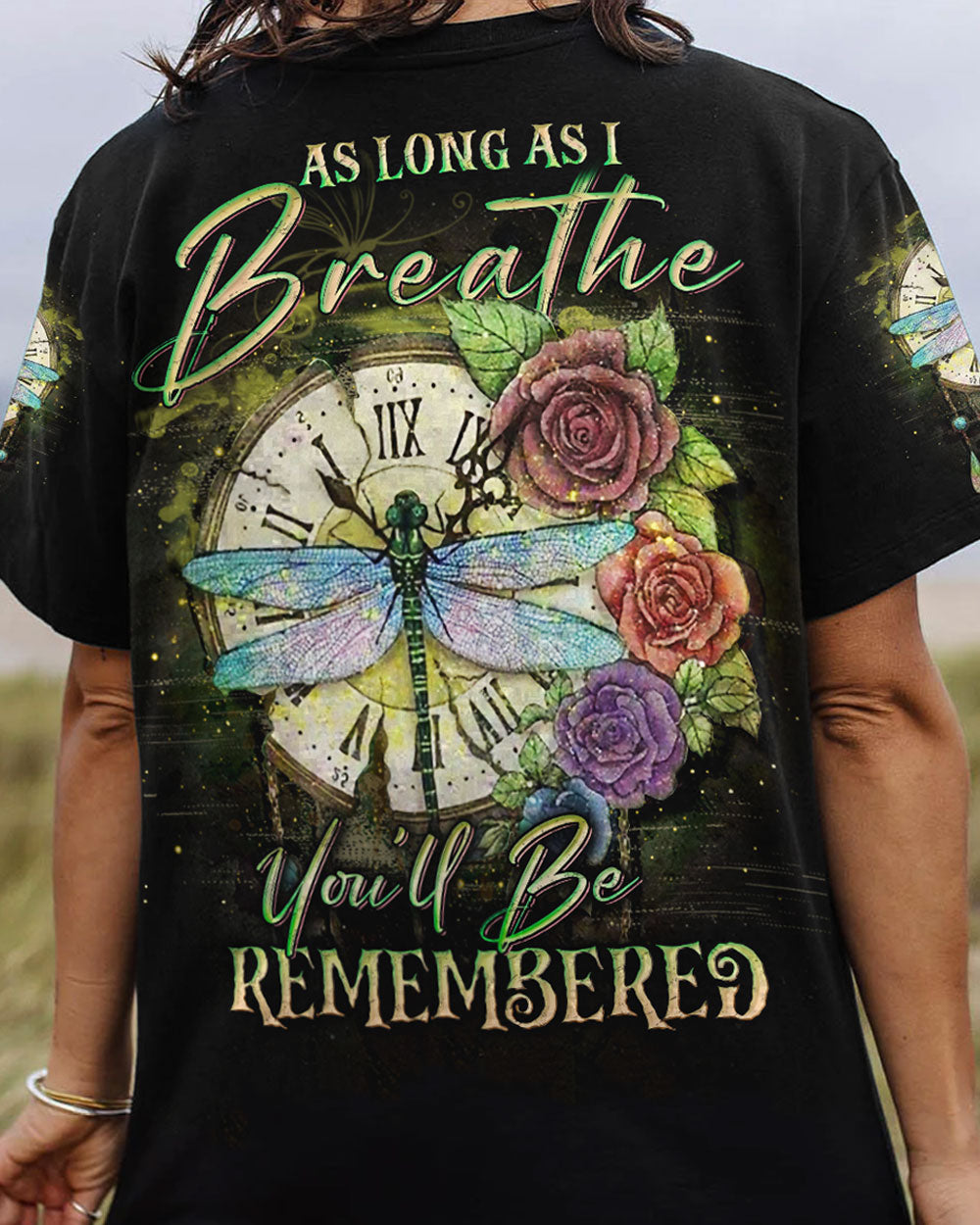 AS LONG AS I BREATHE YOU'LL BE REMEMBER ALL OVER PRINT - YHDU2704233