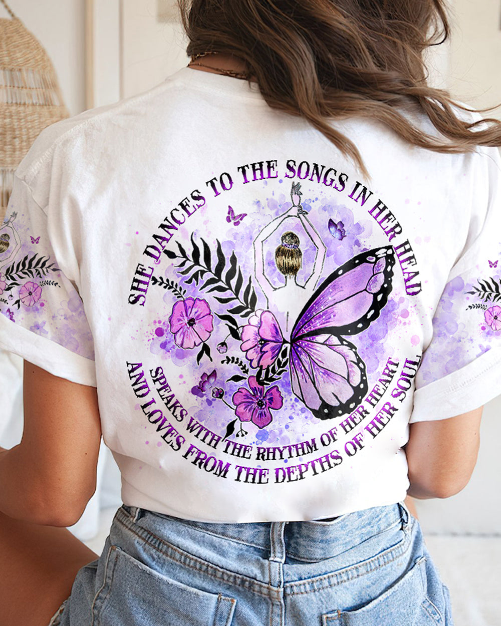 SHE DANCES TO THE SONGS IN HER HEAD ALL OVER PRINT - YHHG1005233