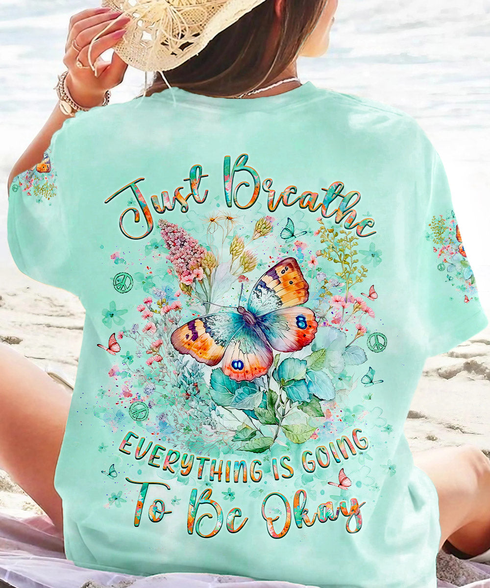 JUST BREATHE BUTTERFLY ALL OVER PRINT - YHLT0504241