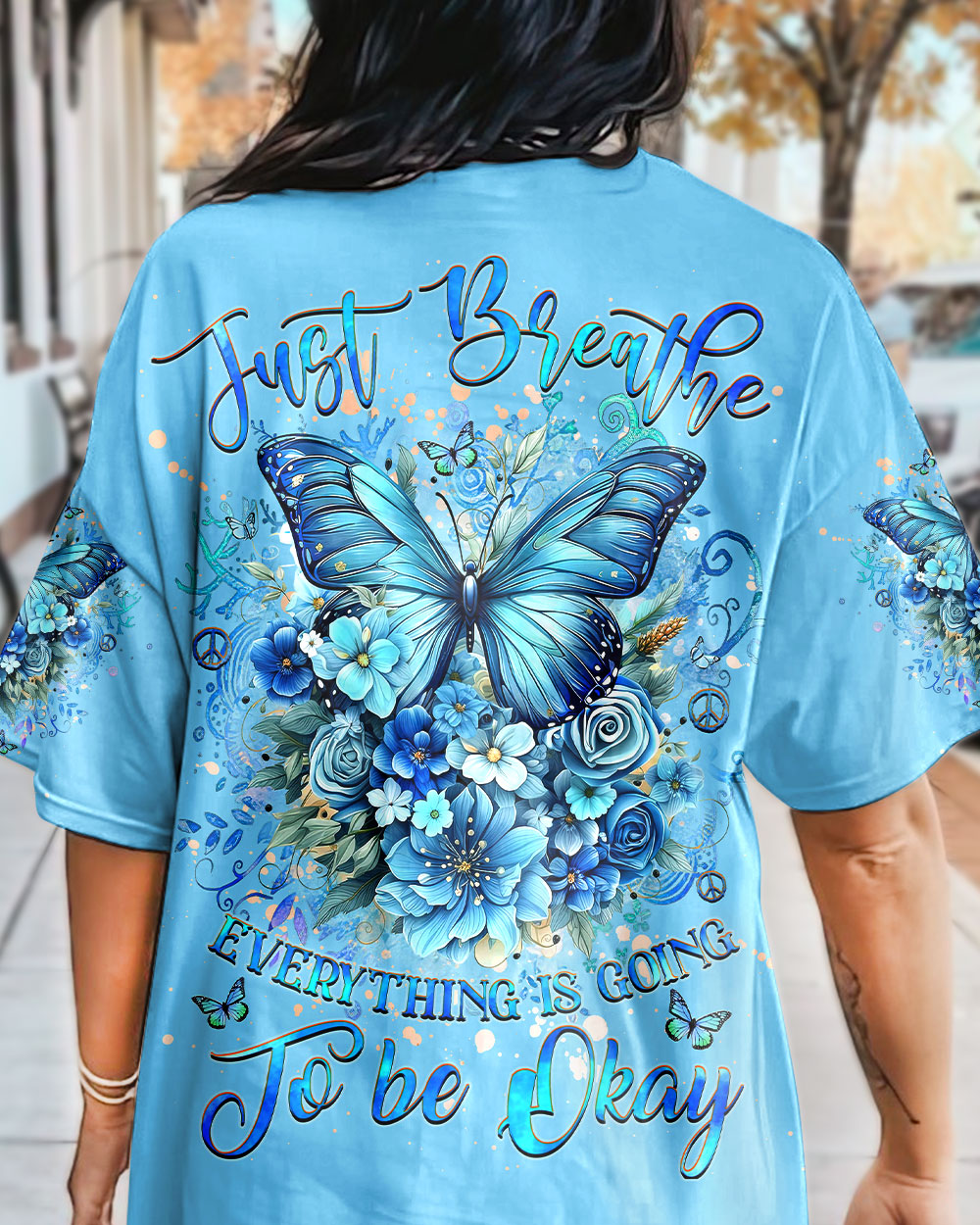 JUST BREATHE BUTTERFLY ALL OVER PRINT - YHHG1204242
