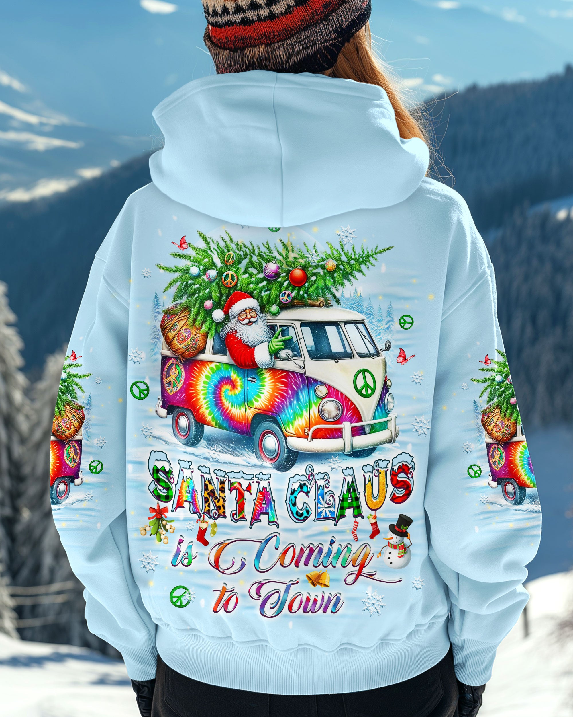 SANTA CLAUS IS COMING CHRISTMAS ALL OVER PRINT - YHLT2410243