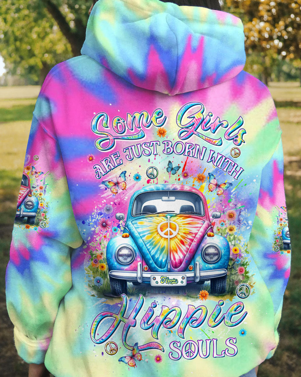 SOME GIRLS ARE JUST BORN WITH HIPPIE SOULS ALL OVER PRINT - YHDU2601243