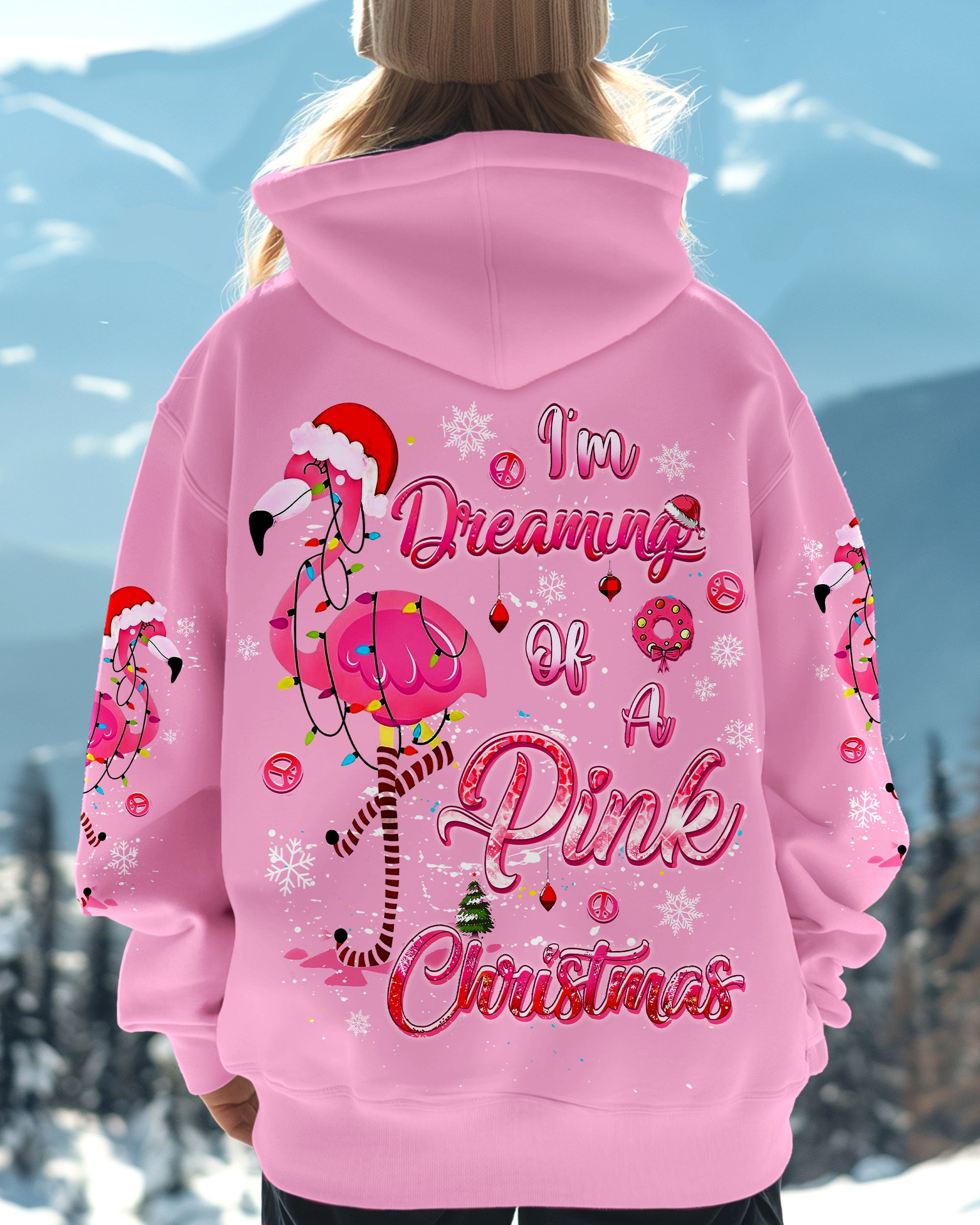 I'M DREAMING OF A PINK CHRISTMAS FLAMINGO ALL OVER PRINT - YHLT1410243