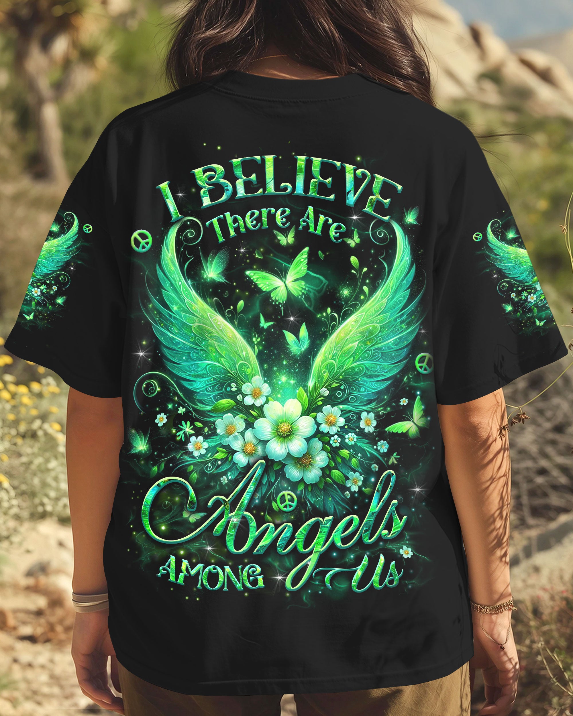 I BELIEVE THERE ARE ANGELS AMONG US WINGS ALL OVER PRINT - YHLT2703251