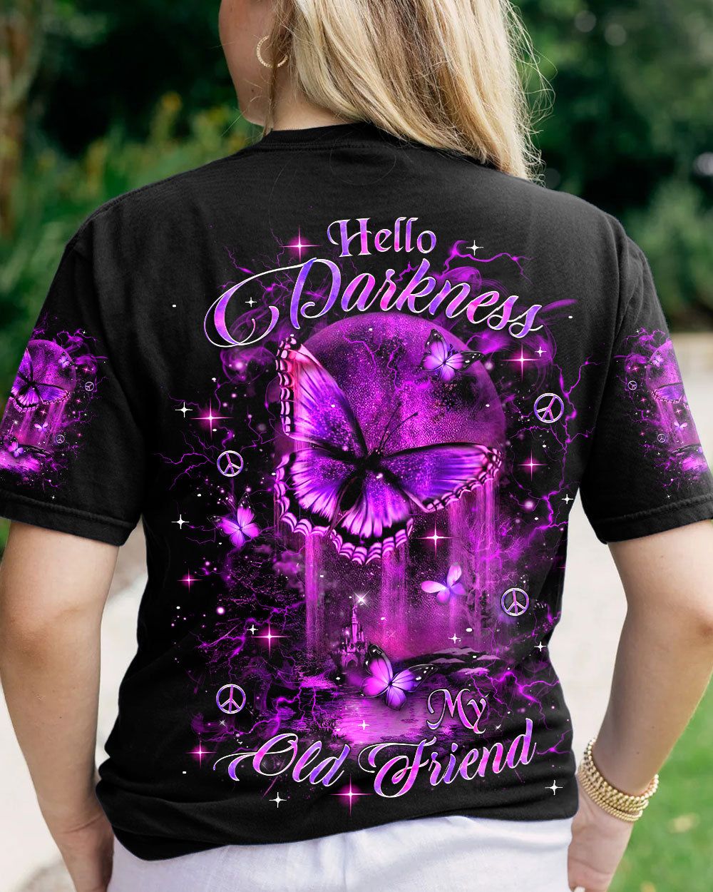 HELLO DARKNESS MY OLD FRIEND BUTTERFLY ALL OVER PRINT - YHDU0801242