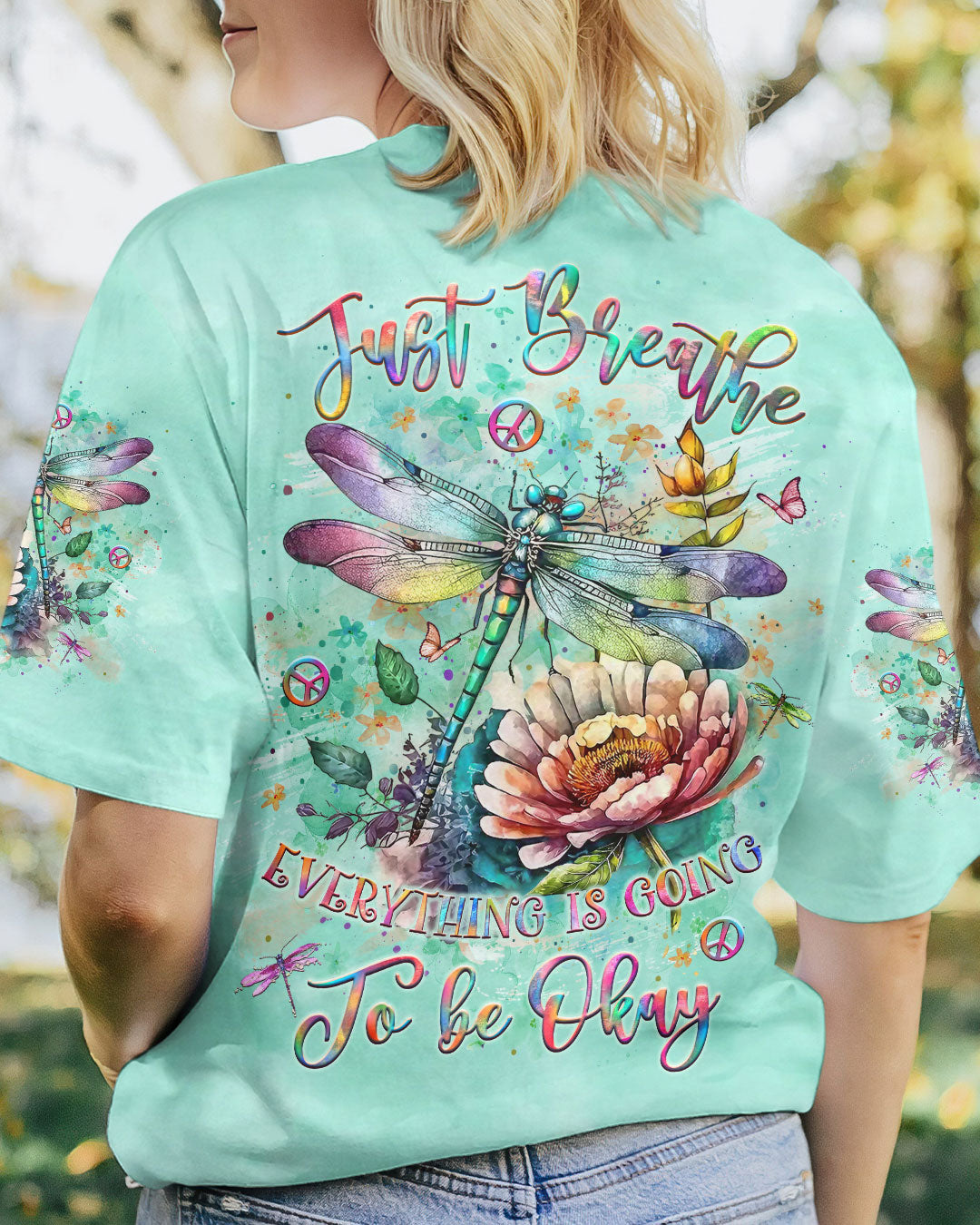 JUST BREATHE DRAGONFLY ALL OVER PRINT - YHLT2908243