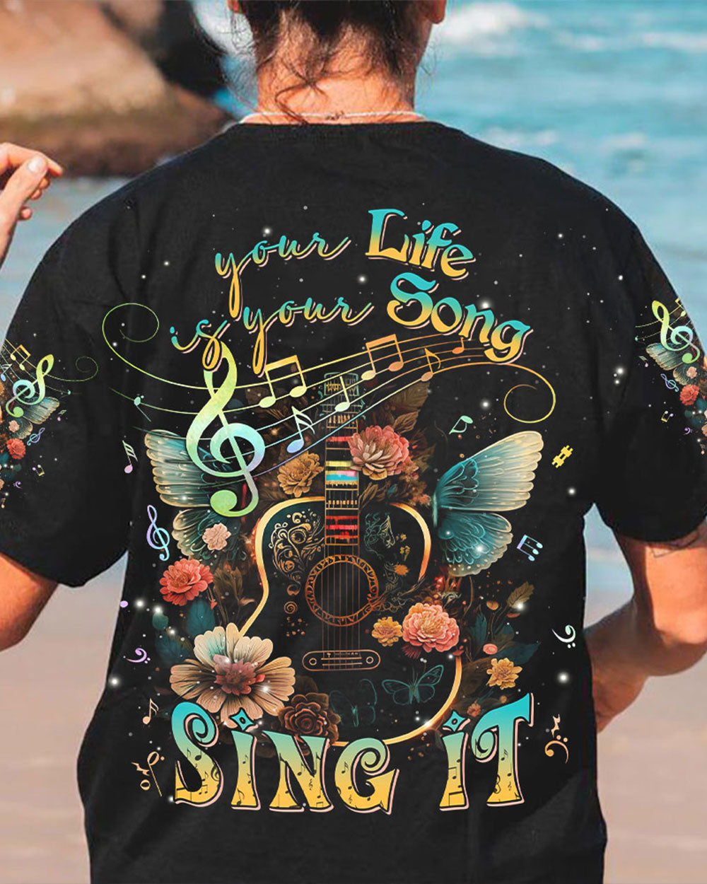 YOUR LIFE IS YOUR SONG GUITAR WINGS ALL OVER PRINT - TLNT1804233