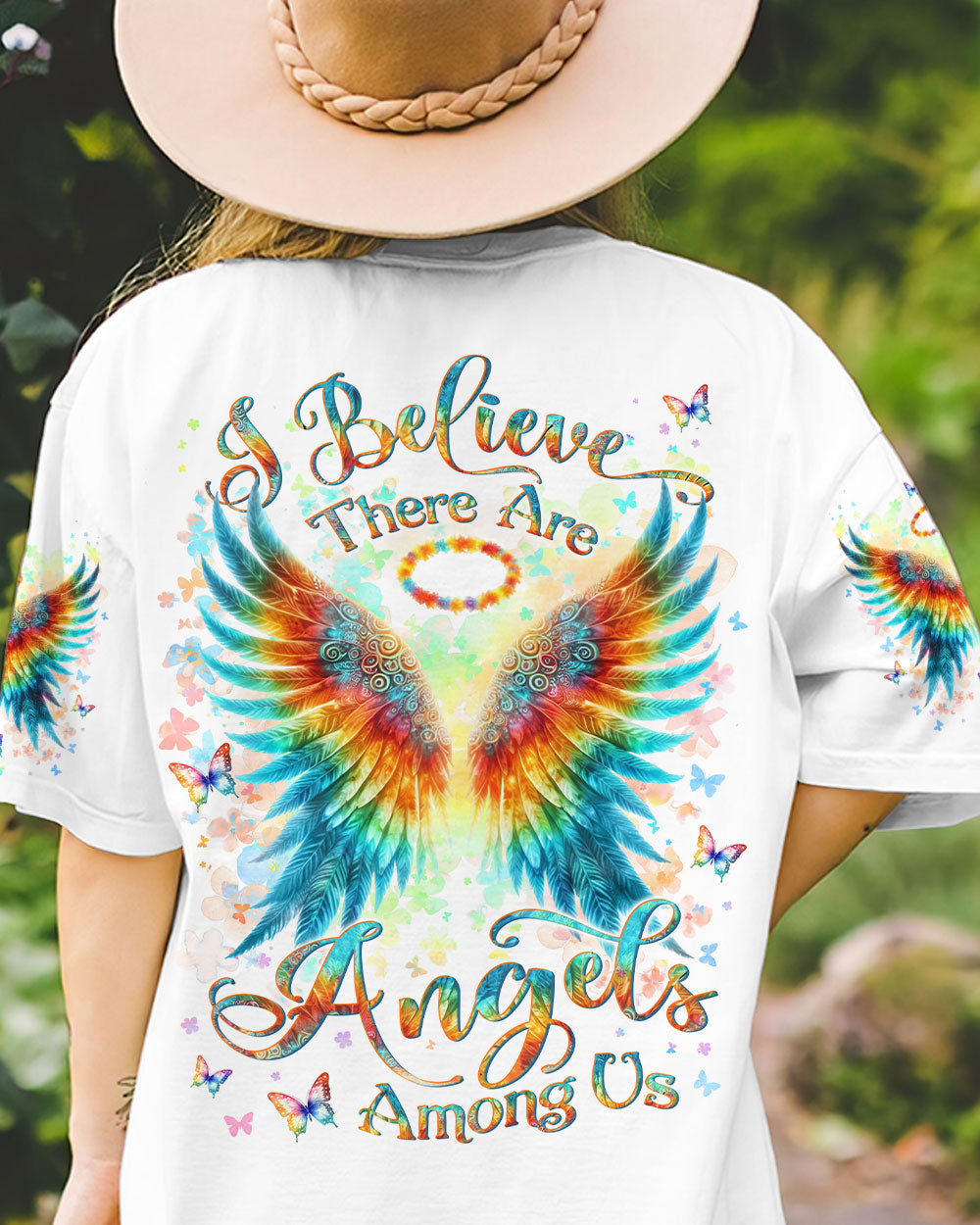 I BELIEVE THERE ARE ANGELS AMONG US WINGS ALL OVER PRINT - YHLN100424