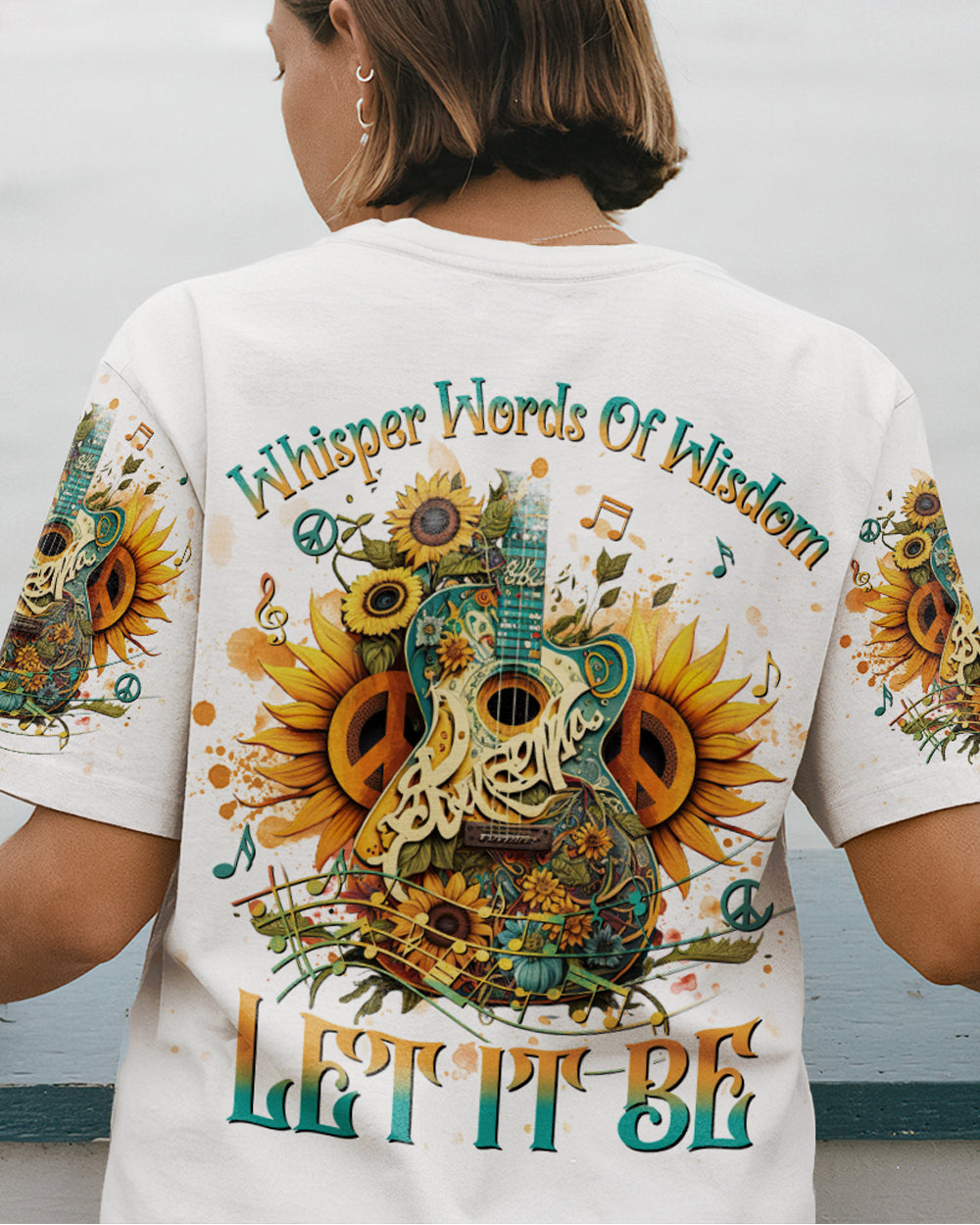 WHISPER WORDS OF WISDOM SUNFLOWER GUITAR ALL OVER PRINT - YHHG1804233