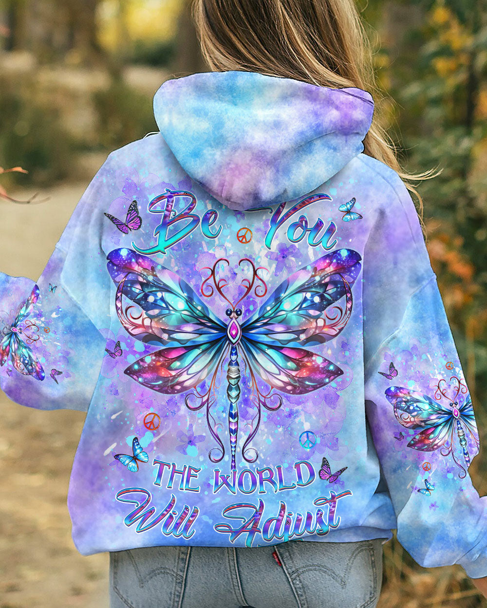 BE YOU THE WORLD WILL ADJUST DRAGONFLY ALL OVER PRINT - YHDU2911231